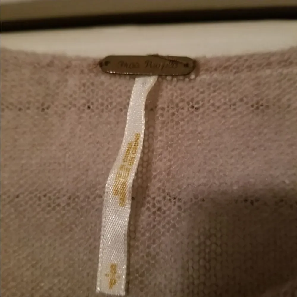 Free People Taupe Light Weight Sweater Small